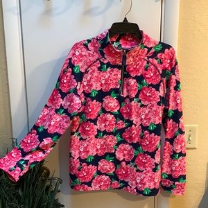 Mudpie size L cotton 1/4 zip pullover